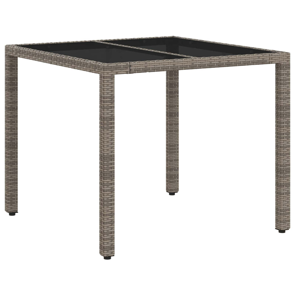 Outdoortisch-Set 5 pcs Hellgrau und Dunkelgrau 90 x 90 x 75 cm