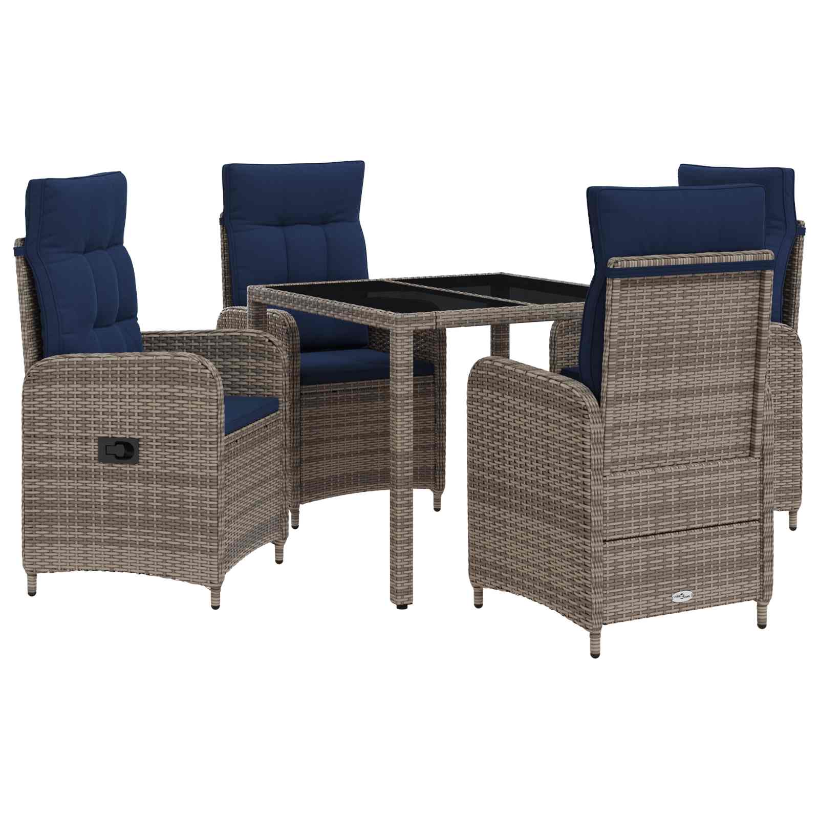 Outdoortisch-Set 5 pcs Poly-Rattan