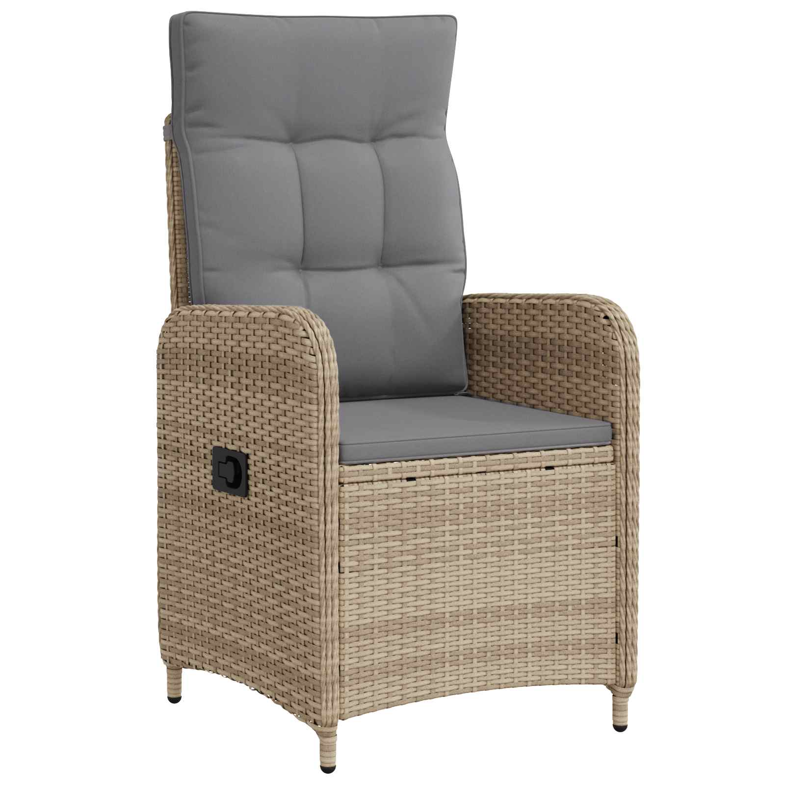 Outdoortisch-Set 3 pcs Beige und Hellgrau 90 x 90 x 75 cm