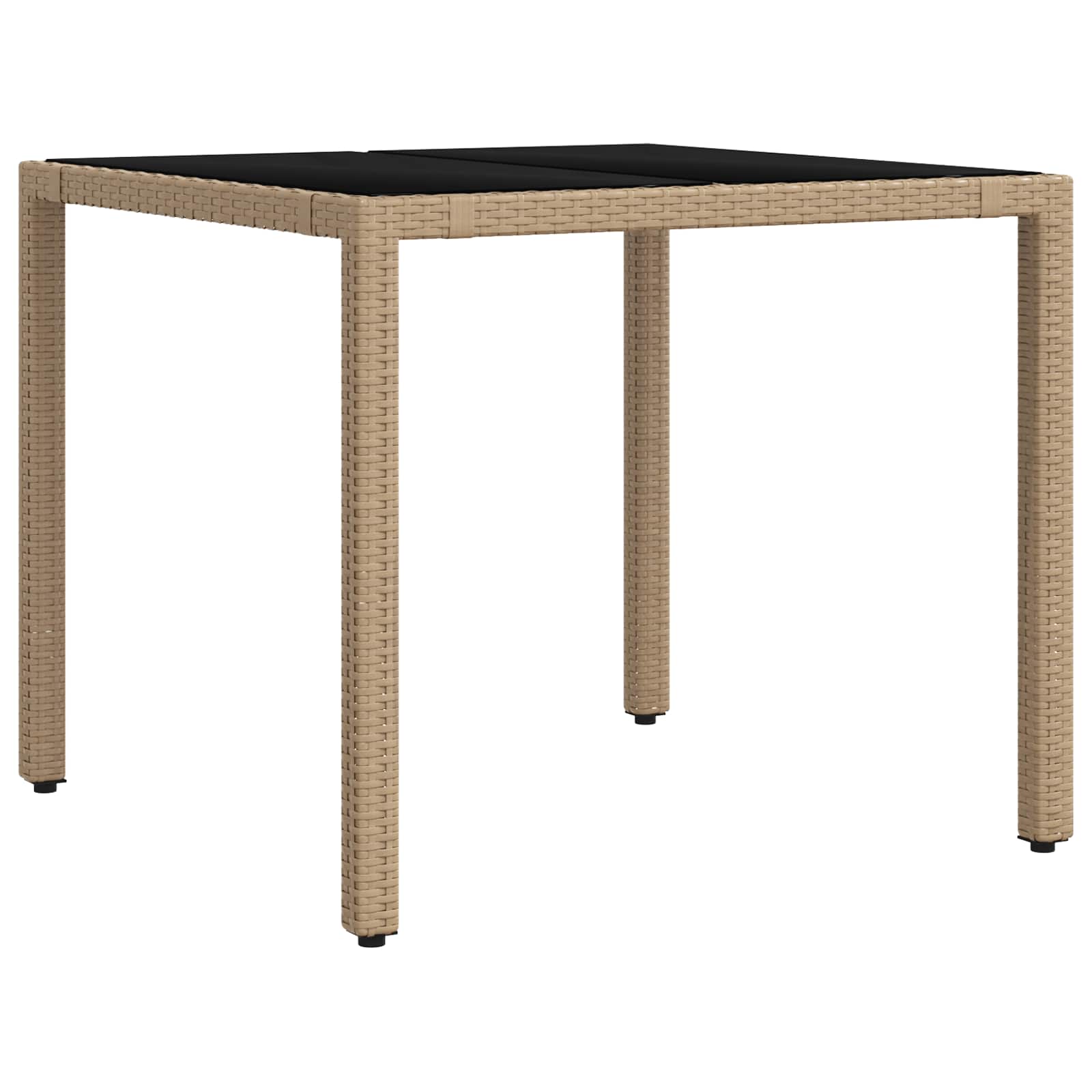 Outdoortisch-Set 3 pcs Beige und Hellgrau 90 x 90 x 75 cm