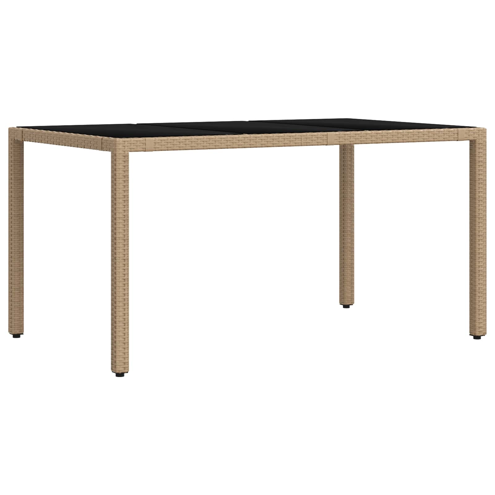 Outdoortisch-Set 5 pcs Beige und Hellgrau 150 x 90 x 75 cm