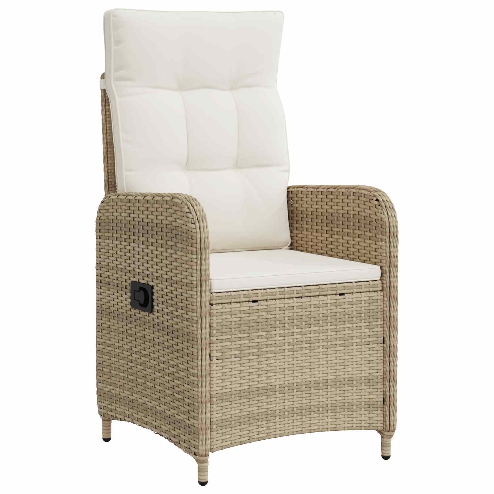Outdoortisch-Set 5 pcs Beige und Cremeweiß 150 x 90 x 75 cm
