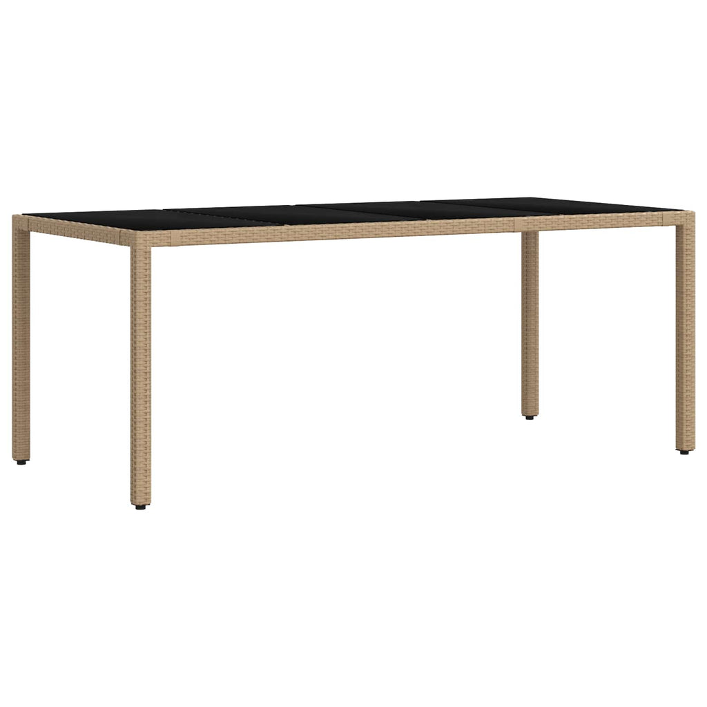 Outdoortisch-Set 9 pcs Beige und Hellgrau 190 x 90 x 75 cm
