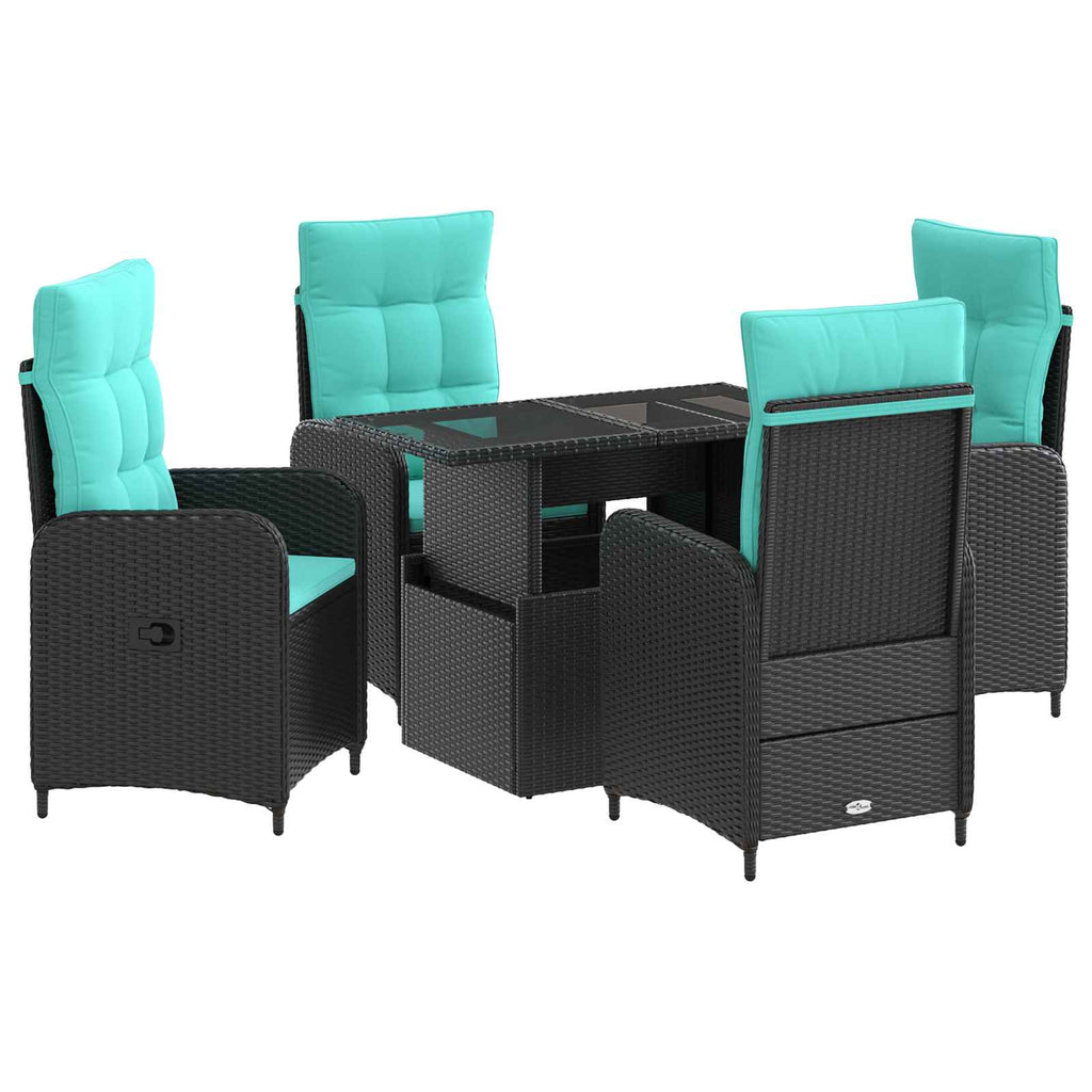 Outdoortisch-Set 5 pcs Poly-Rattan