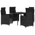 Sofa-Tischset mit Kissen mit Kissen 5 pcs Schwarz