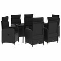 Sofa-Tischset mit Kissen mit Kissen 7 pcs Schwarz