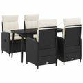 Sofa-Tischset mit Kissen mit Kissen 5 pcs Schwarz und Cremeweiß