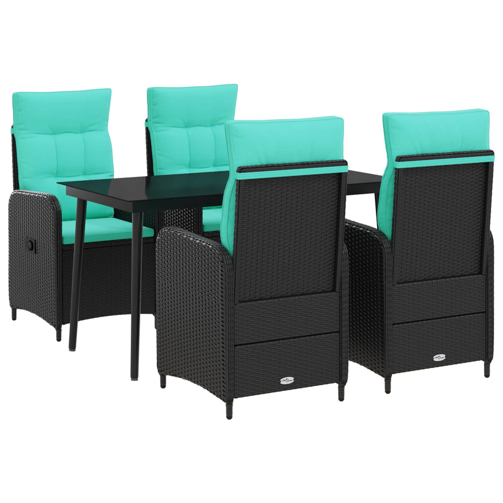 Sofa-Tischset 5 pcs PE Rattan und pulverbeschichteter Stahl
