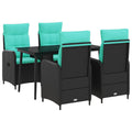 Sofa-Tischset 5 pcs PE Rattan und pulverbeschichteter Stahl