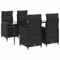Sofa-Tischset 5 pcs PE Rattan und pulverbeschichteter Stahl