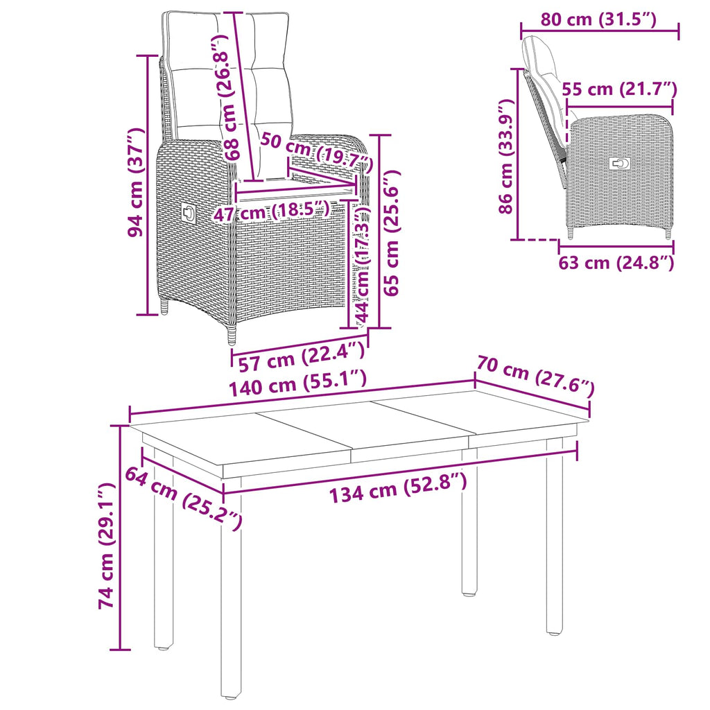 Sofa-Tischset mit Kissen mit Kissen 5 pcs Schwarz und Cremeweiß