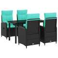 Sofa-Tischset 5 pcs PE Rattan und pulverbeschichteter Stahl
