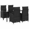 Sofa-Tischset 5 pcs PE Rattan und pulverbeschichteter Stahl