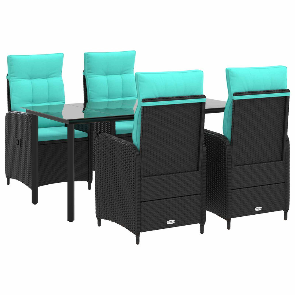 Sofa-Tischset 5 pcs PE Rattan und pulverbeschichteter Stahl