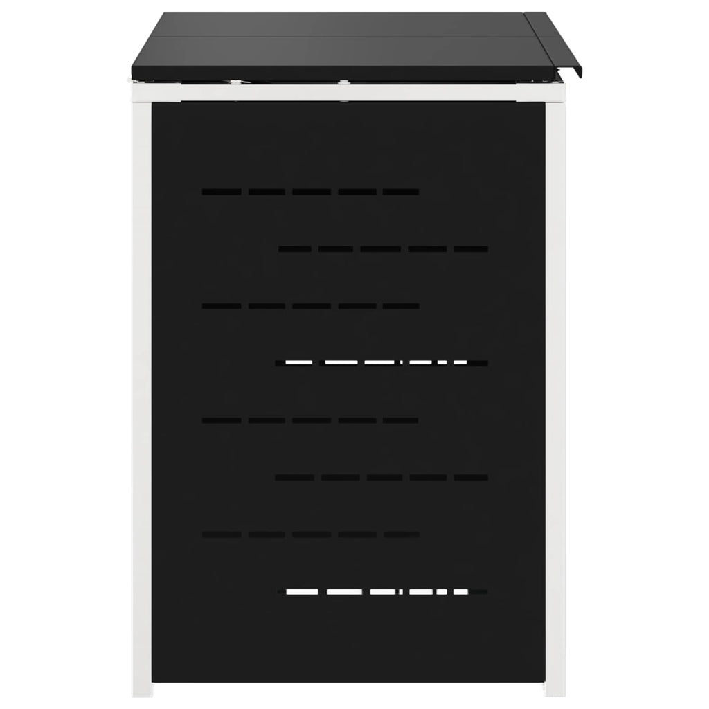 Mülltonnenbox for 2 Bins 240L Edelstahl Schwarz