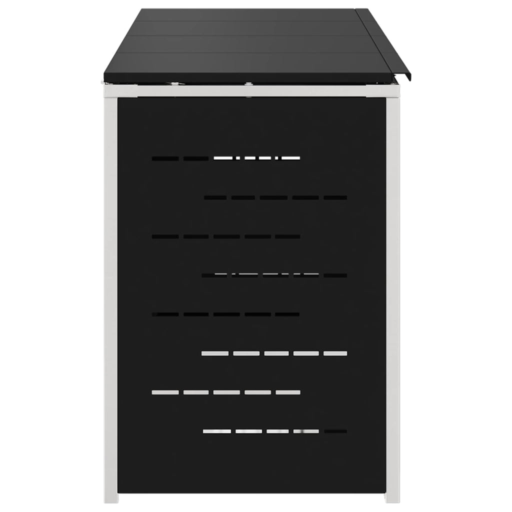 Mülltonnenbox for 4 Bins 240L Edelstahl Schwarz