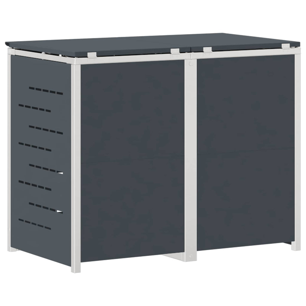 Mülltonnenbox for 2 Bins 240L Edelstahl Anthrazit