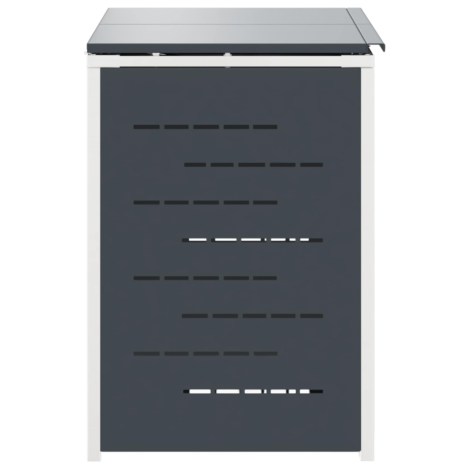 Mülltonnenbox for 2 Bins 240L Edelstahl Anthrazit
