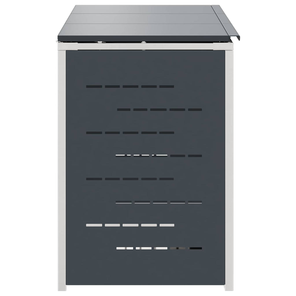 Mülltonnenbox for 3 Bins 240L Edelstahl Anthrazit