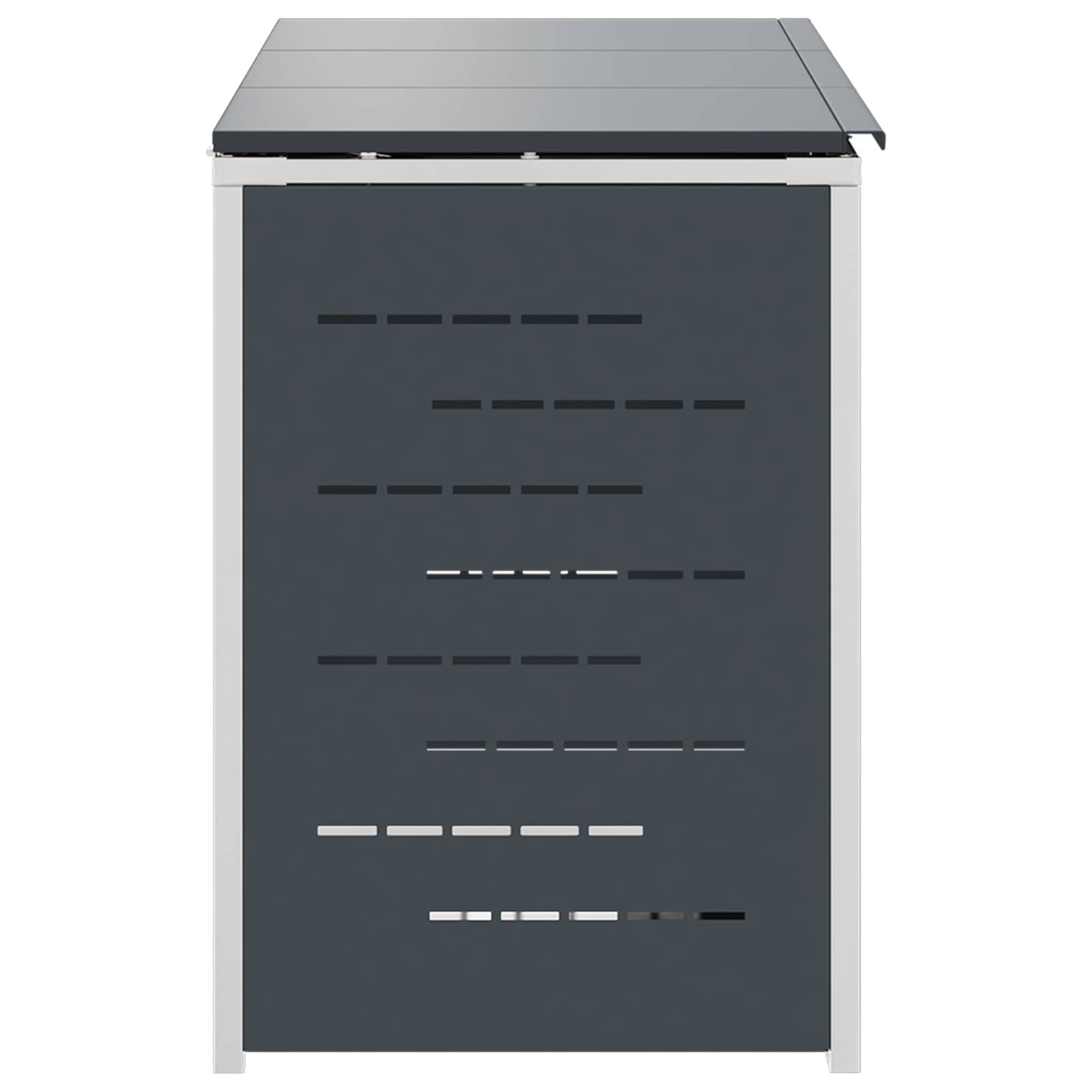 Mülltonnenbox for 3 Bins 240L Edelstahl Anthrazit