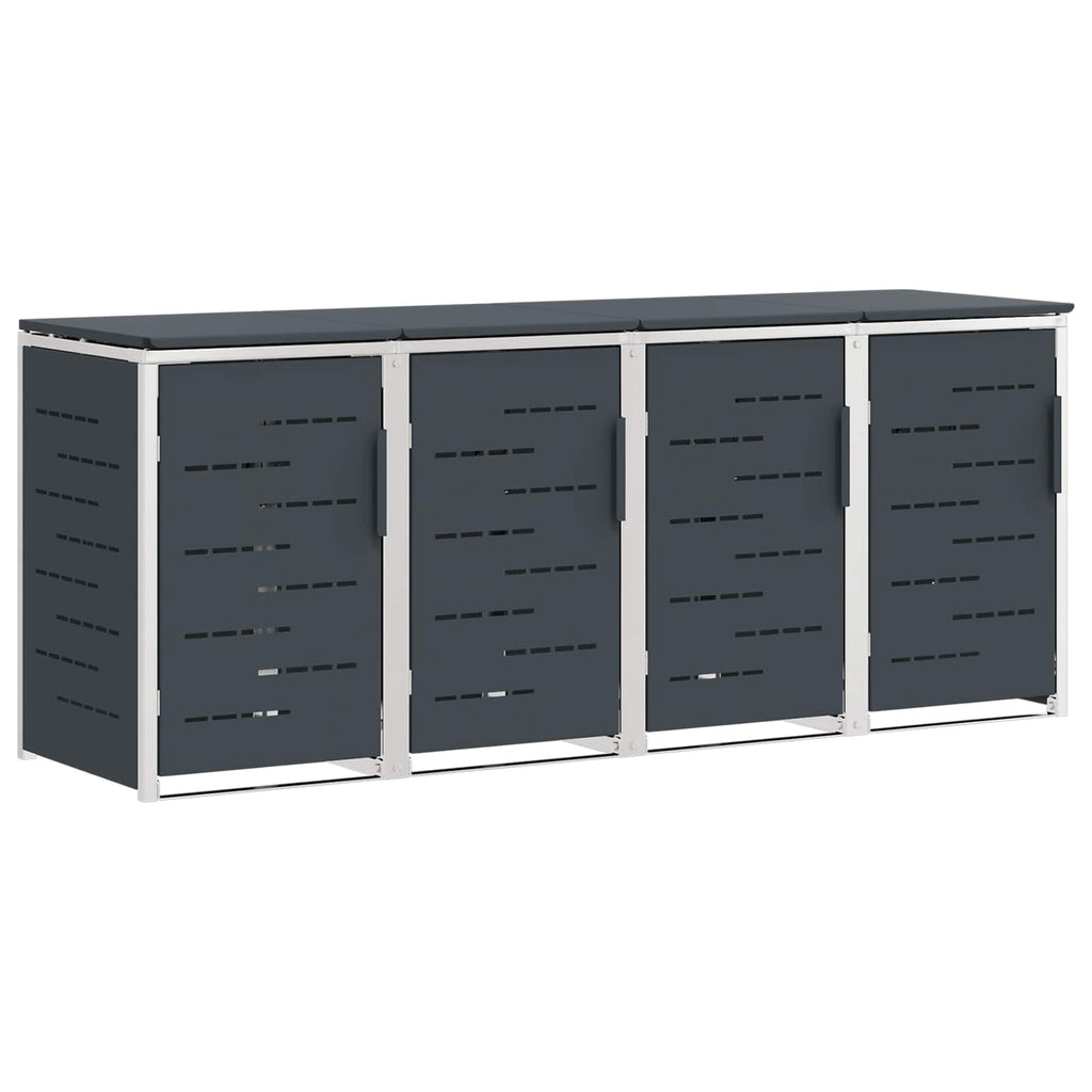 Mülltonnenbox for 4 Bins 240L Edelstahl Anthrazit