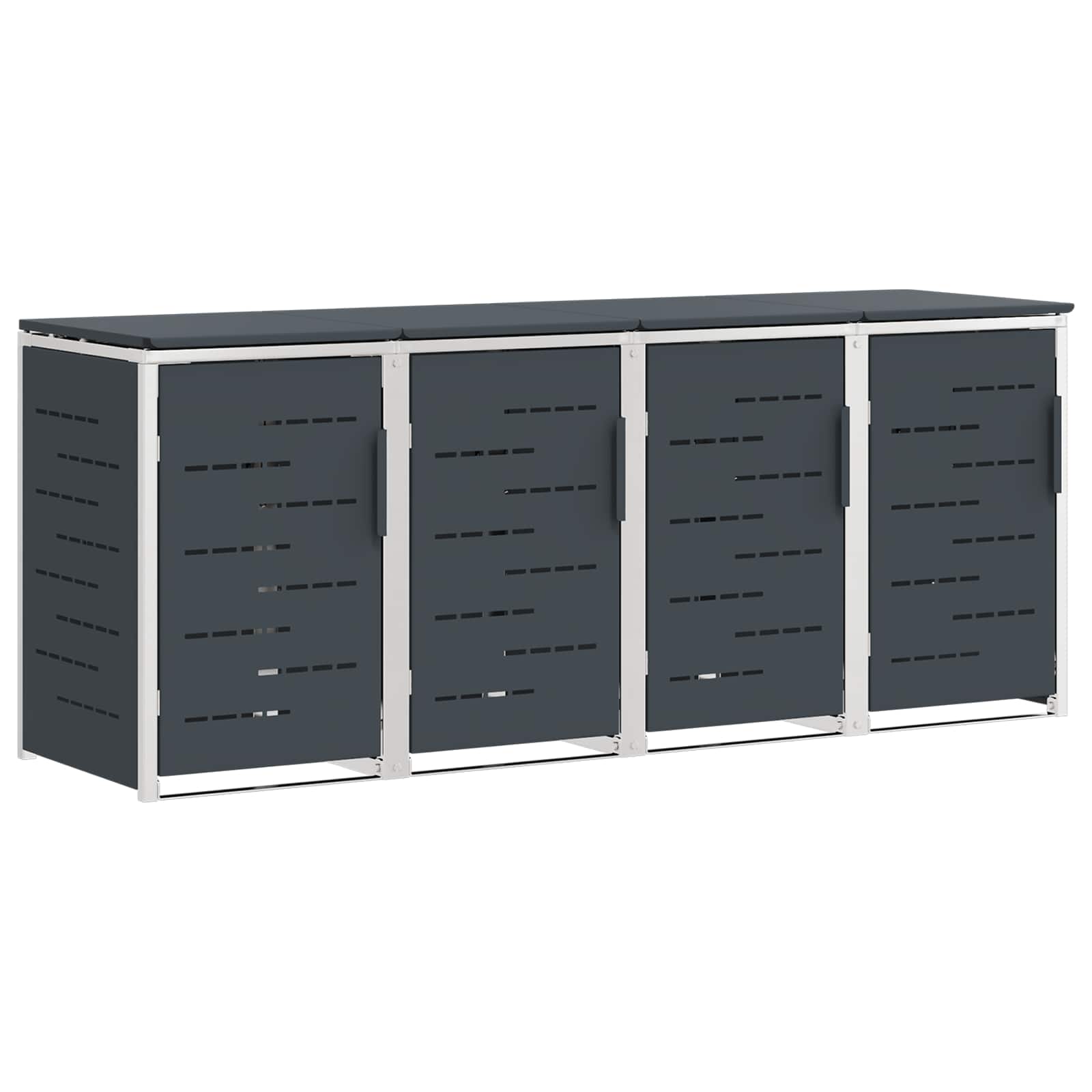 Mülltonnenbox for 4 Bins 240L Edelstahl Anthrazit