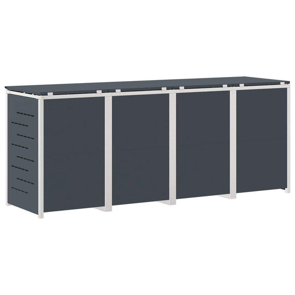 Mülltonnenbox for 4 Bins 240L Edelstahl Anthrazit