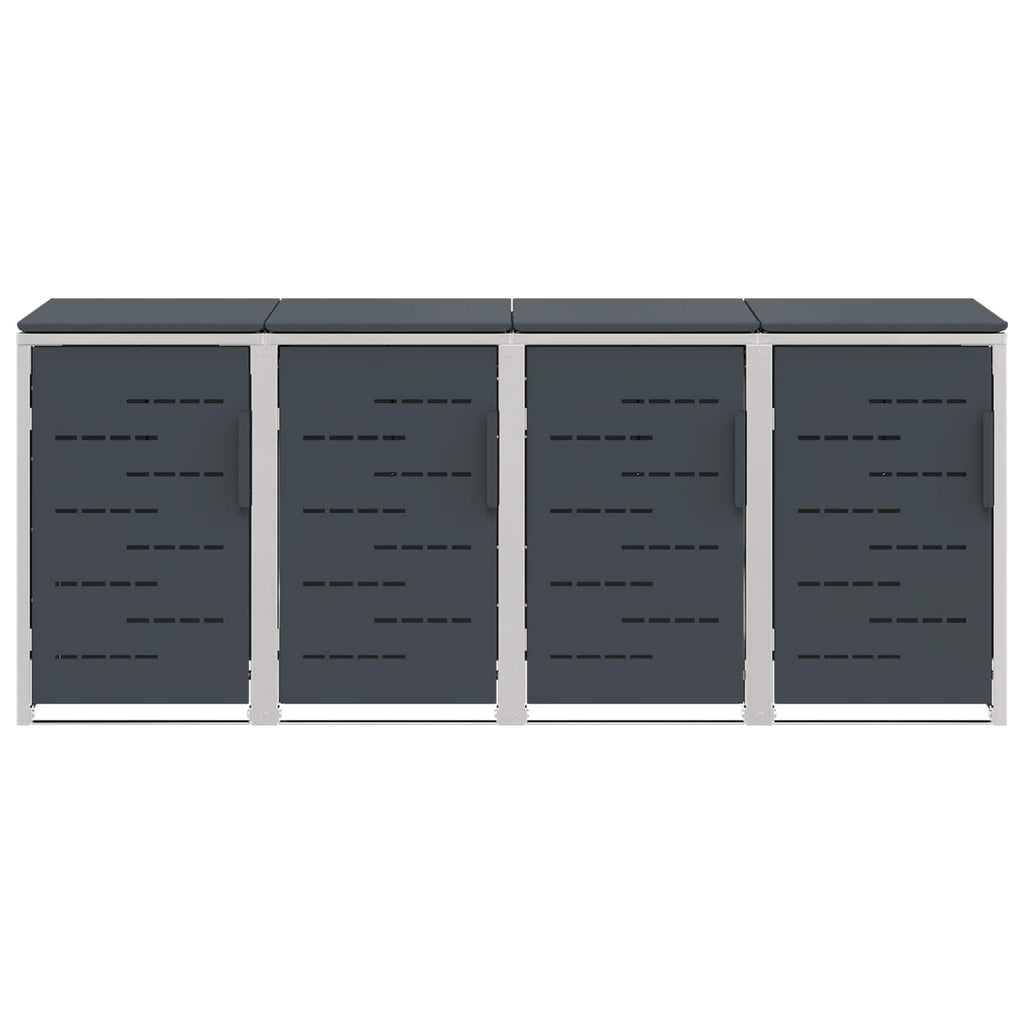 Mülltonnenbox for 4 Bins 240L Edelstahl Anthrazit
