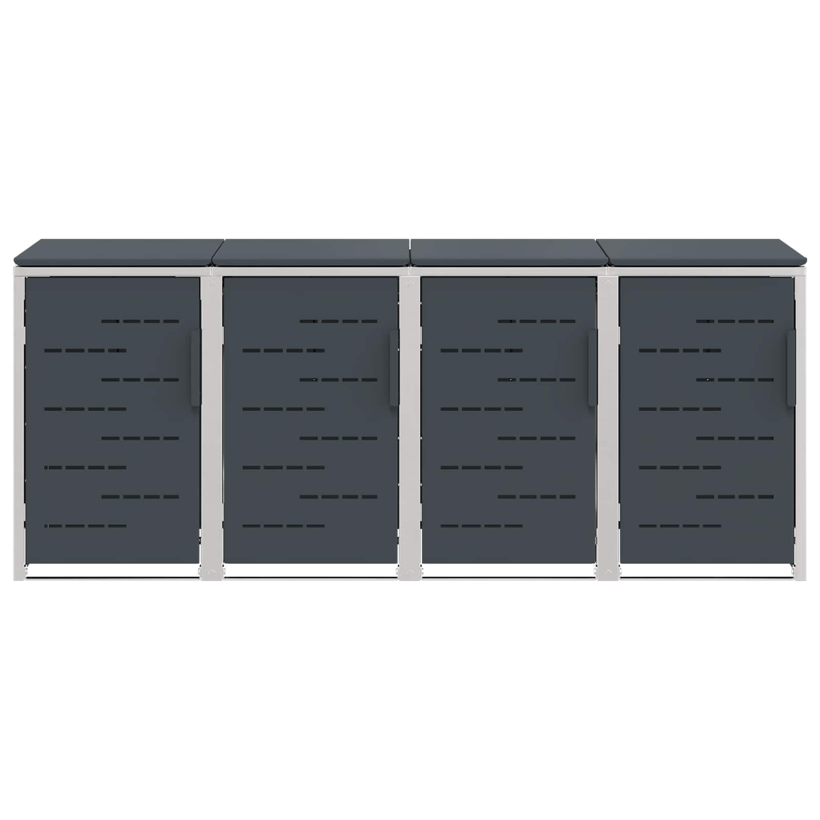 Mülltonnenbox for 4 Bins 240L Edelstahl Anthrazit