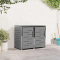Mülltonnenbox for 2 Bins 240L Edelstahl Grau