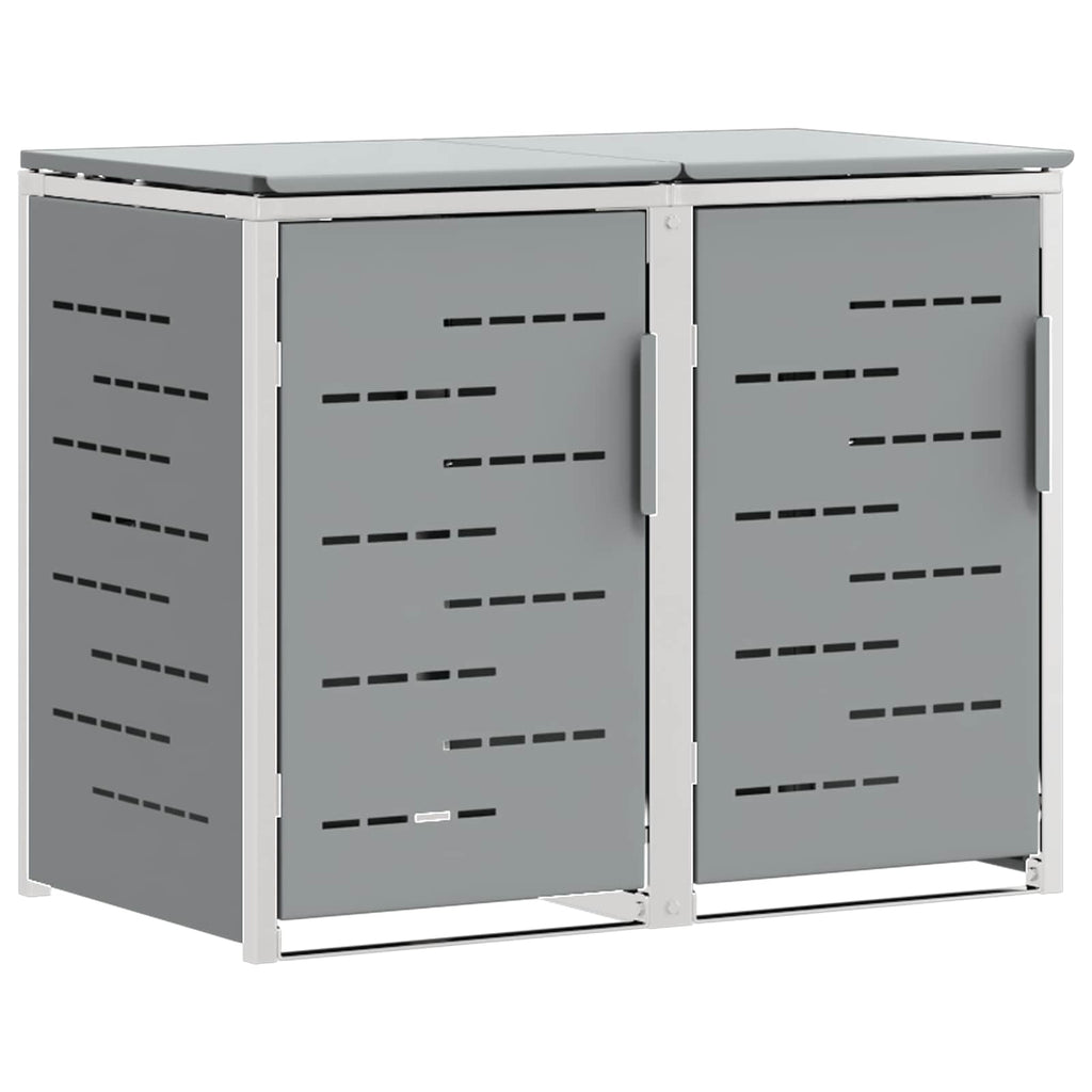 Mülltonnenbox for 2 Bins 240L Edelstahl Grau