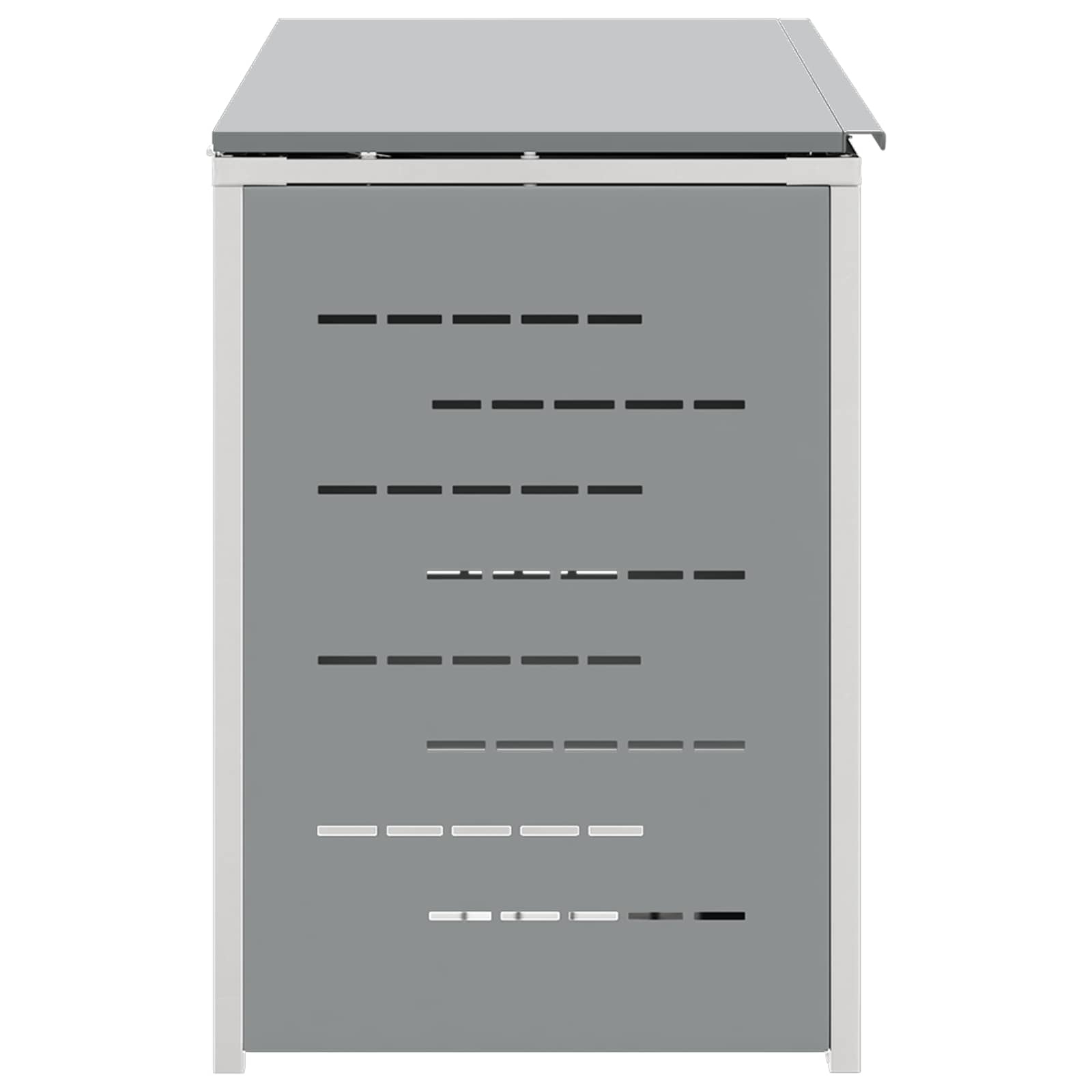 Mülltonnenbox Edelstahl Grau