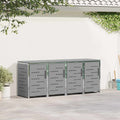 Mülltonnenbox for 4 Bins 240L Edelstahl Grau
