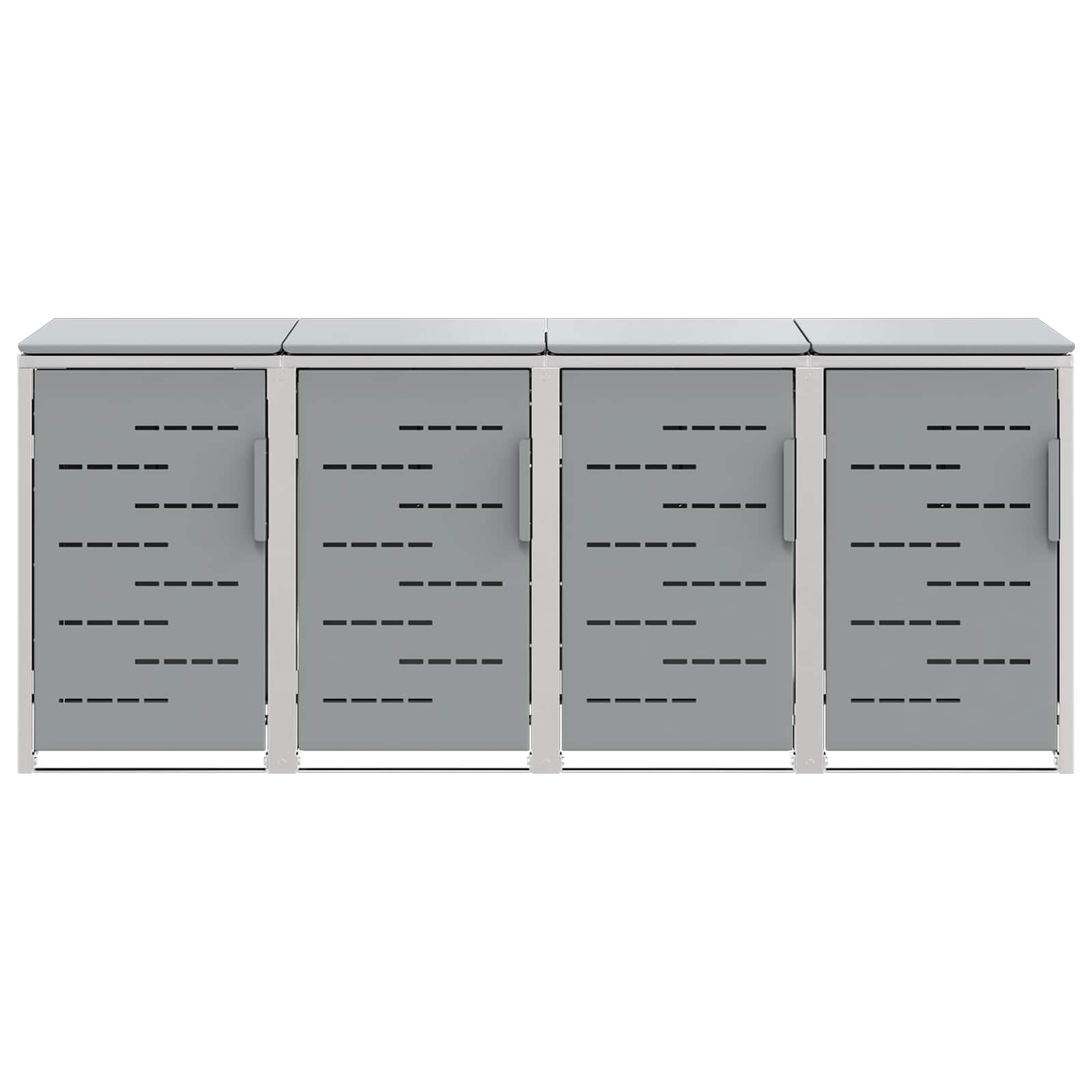 Mülltonnenbox for 4 Bins 240L Edelstahl Grau