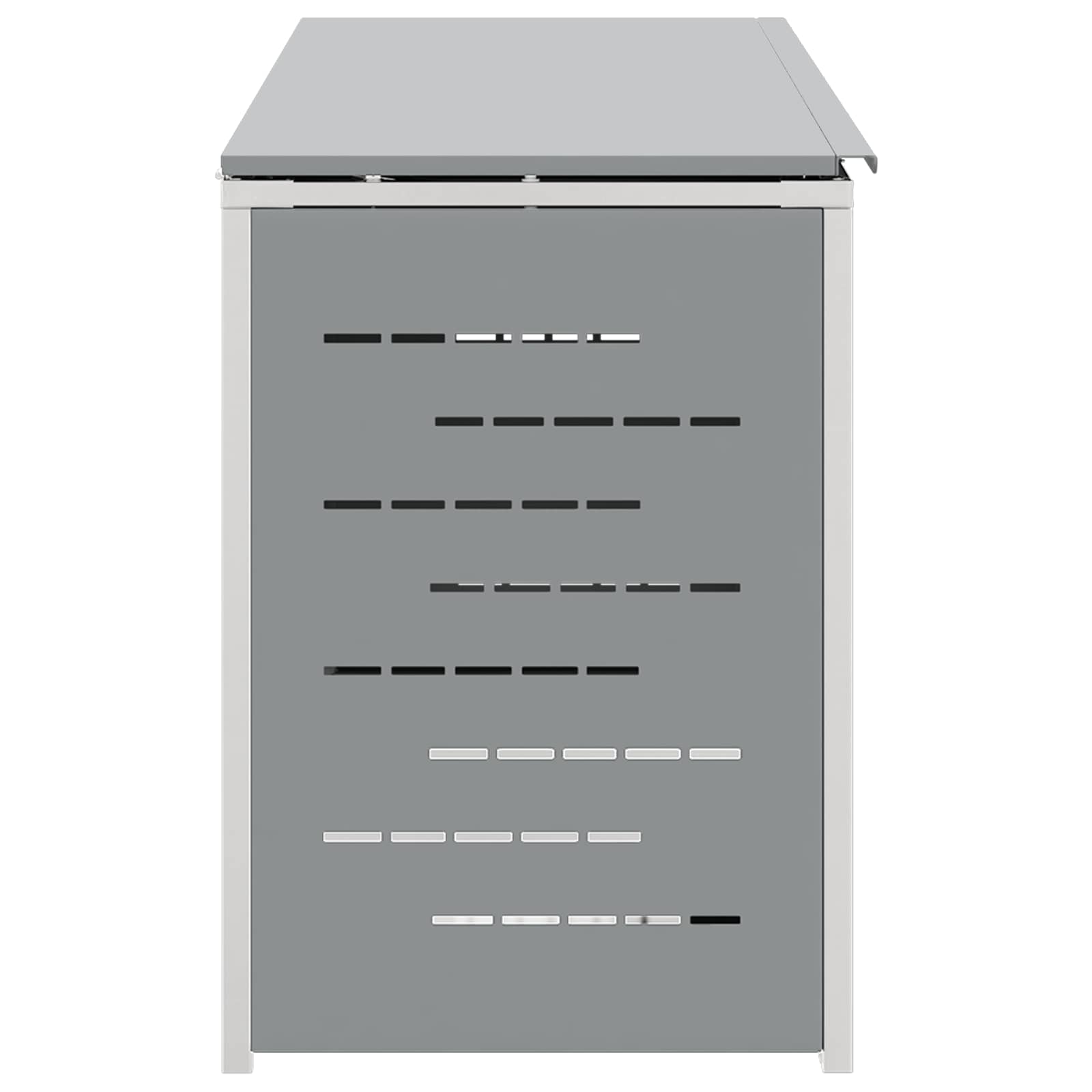 Mülltonnenbox for 4 Bins 240L Edelstahl Grau