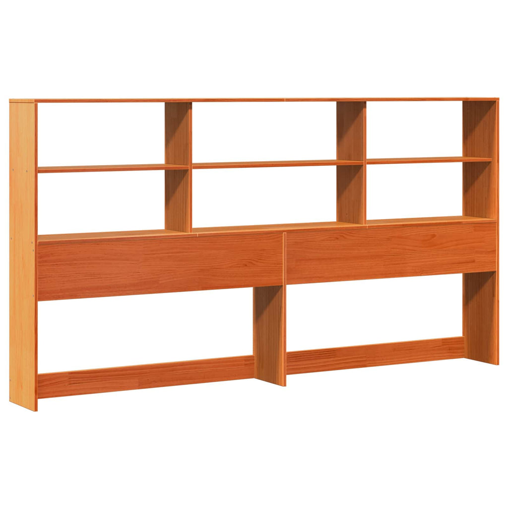 Bettgestell mit Aufbewahrungskopfteil Wachsbraun 200 x 200 cm