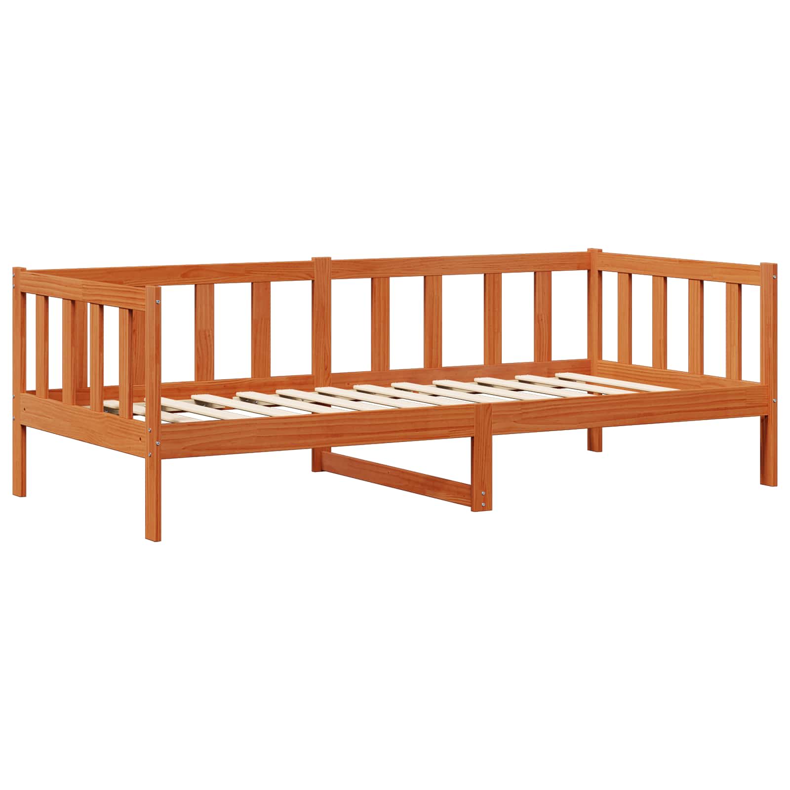 Tagesbett Set 2 pcs Wachsbraun Massives Kiefernholz