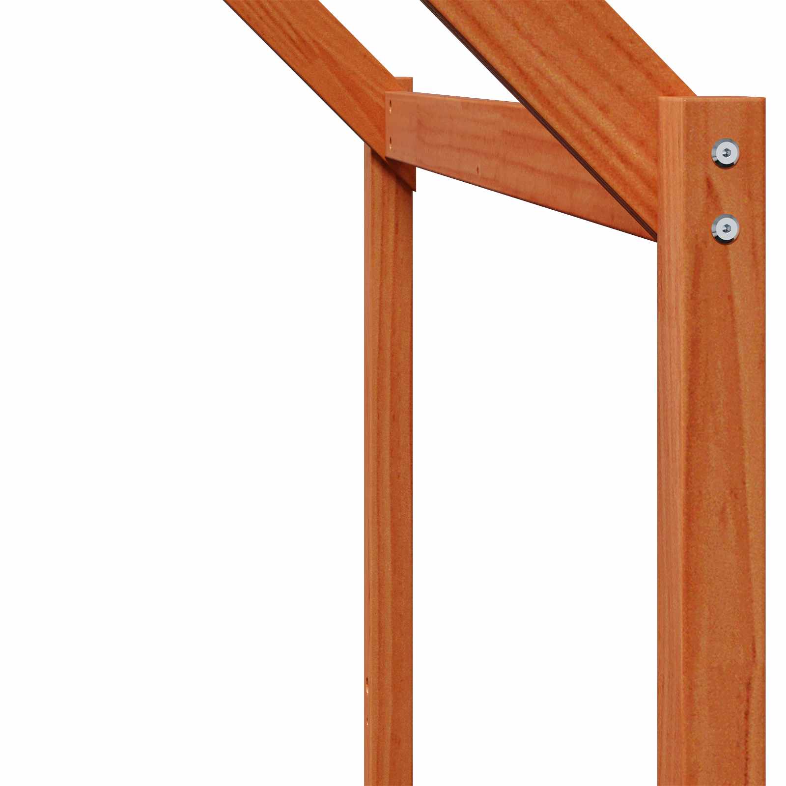 Hochbettrahmen Wachsbraun 90 x 190 cm Massives Kiefernholz