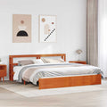 Bettrahmen Wachsbraun 200 x 200 cm Massivholz Kiefer