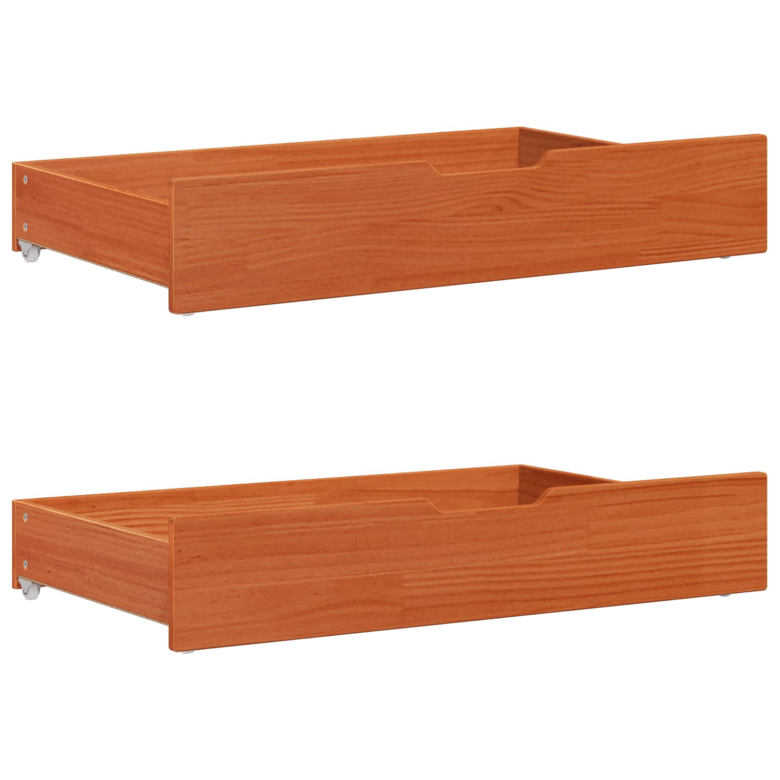 Bettrahmen Wachsbraun 70 x 190 cm Massivholz Kiefer