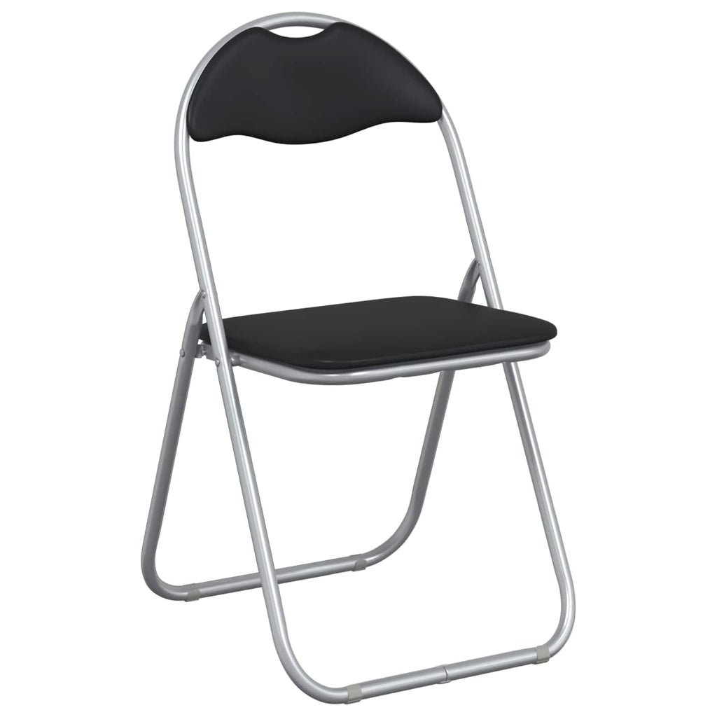 Klappstuhl 2 Stück Schwarz und Grau 48 x 43,5 x 81 cm