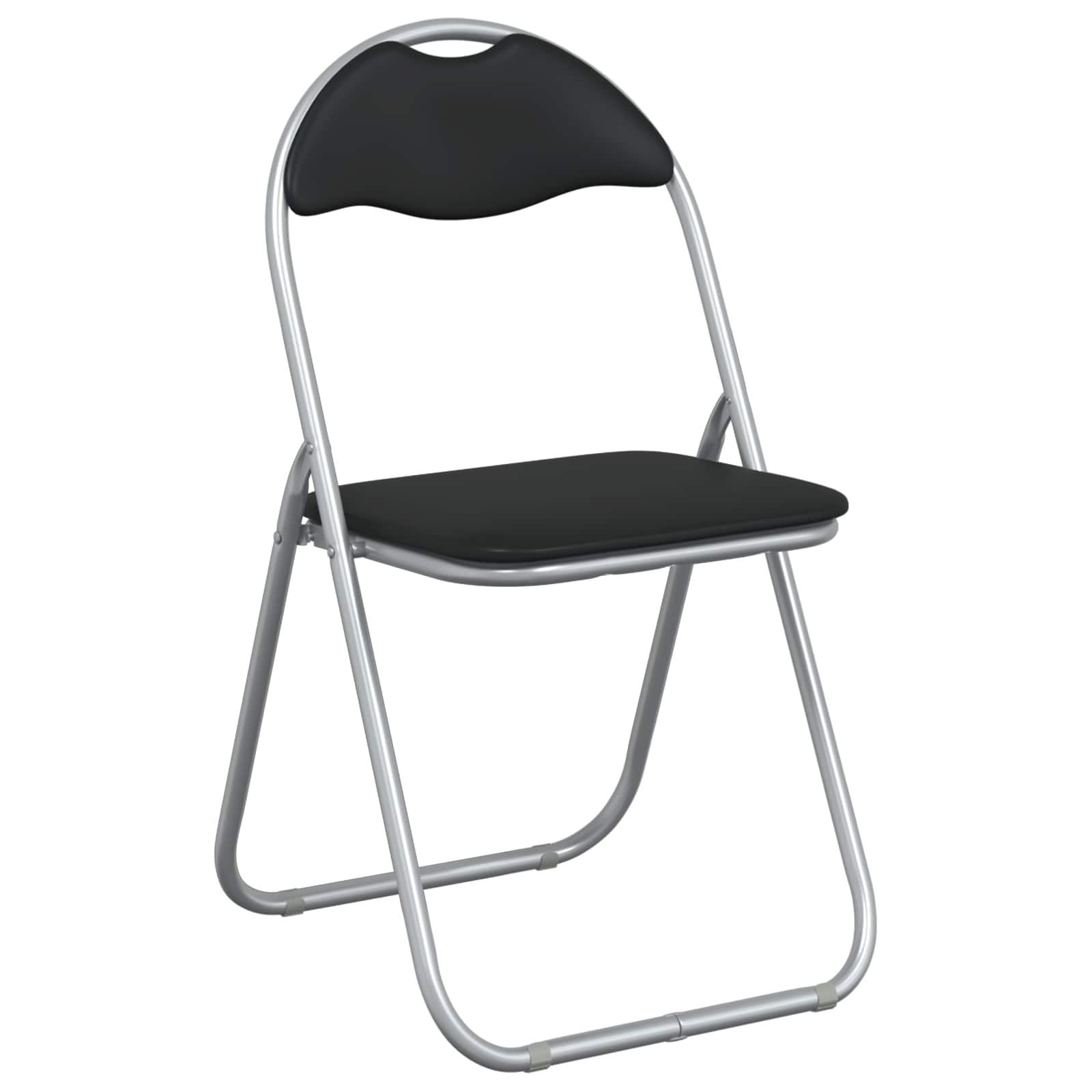 Klappstuhl 2 Stück Schwarz und Grau 48 x 43,5 x 81 cm
