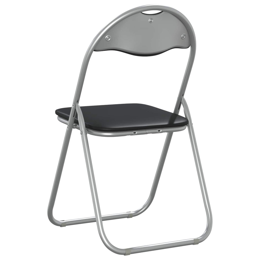 Klappstuhl 2 Stück Schwarz und Grau 48 x 43,5 x 81 cm