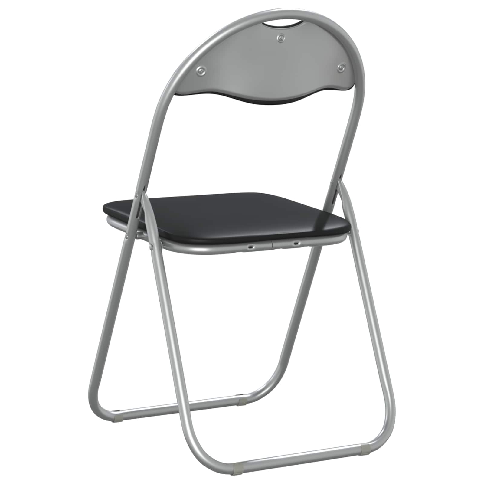 Klappstuhl 2 Stück Schwarz und Grau 48 x 43,5 x 81 cm