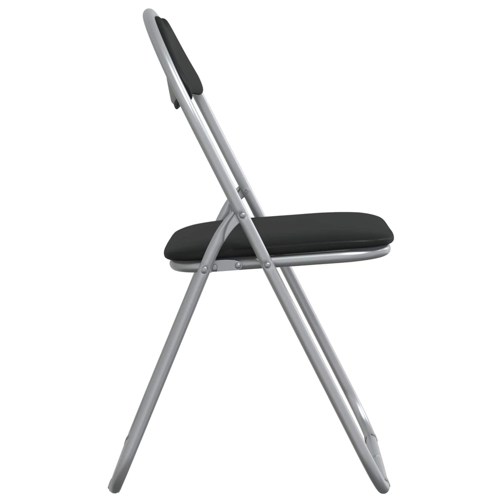 Klappstuhl 2 Stück Schwarz und Grau 48 x 43,5 x 81 cm