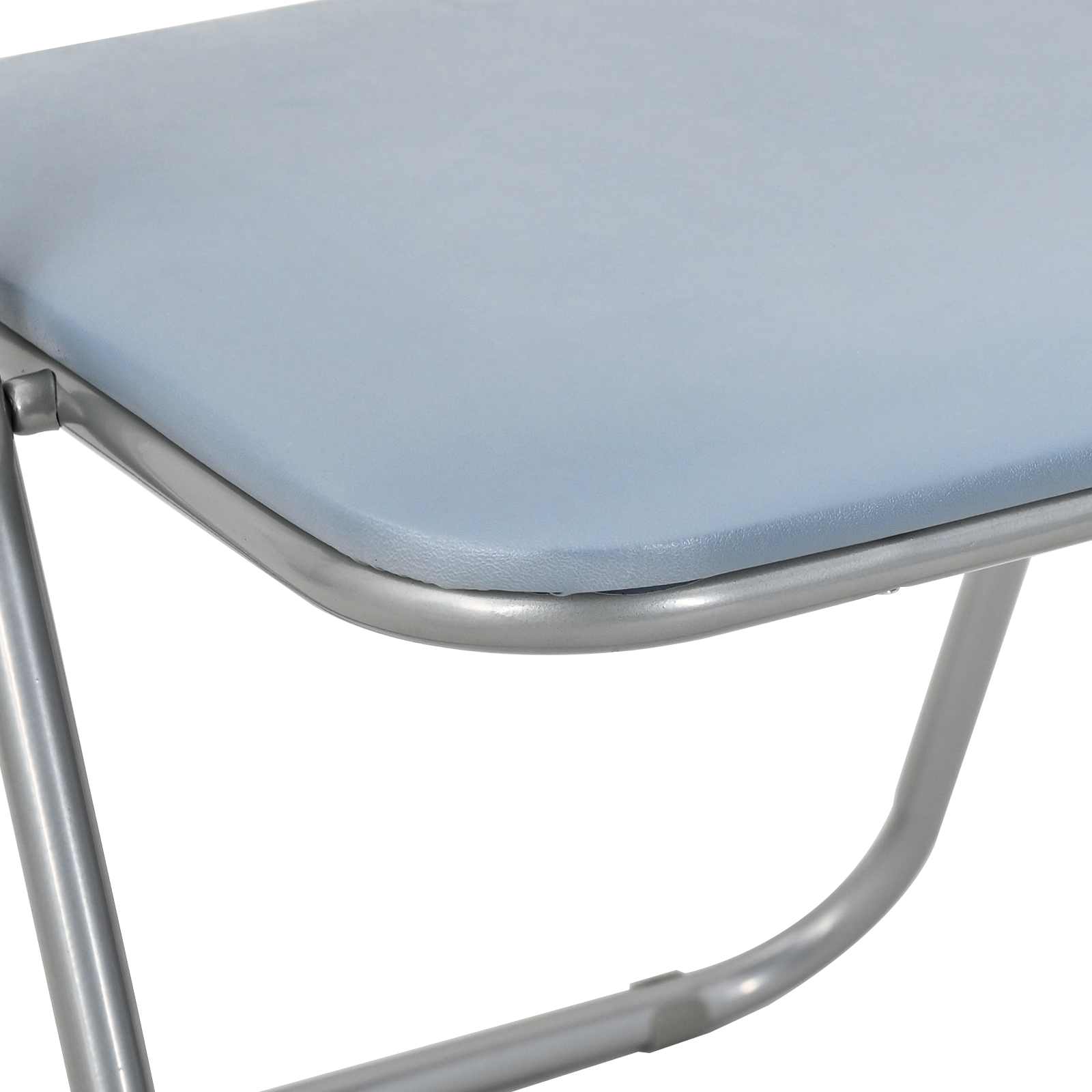 Klappstuhl 2 pcs Grau 48 x 43,5 x 81 cm Kunstleder