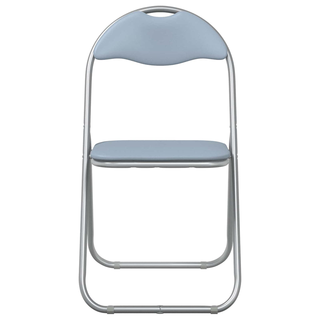 Klappstuhl 2 pcs Grau 48 x 43,5 x 81 cm Kunstleder