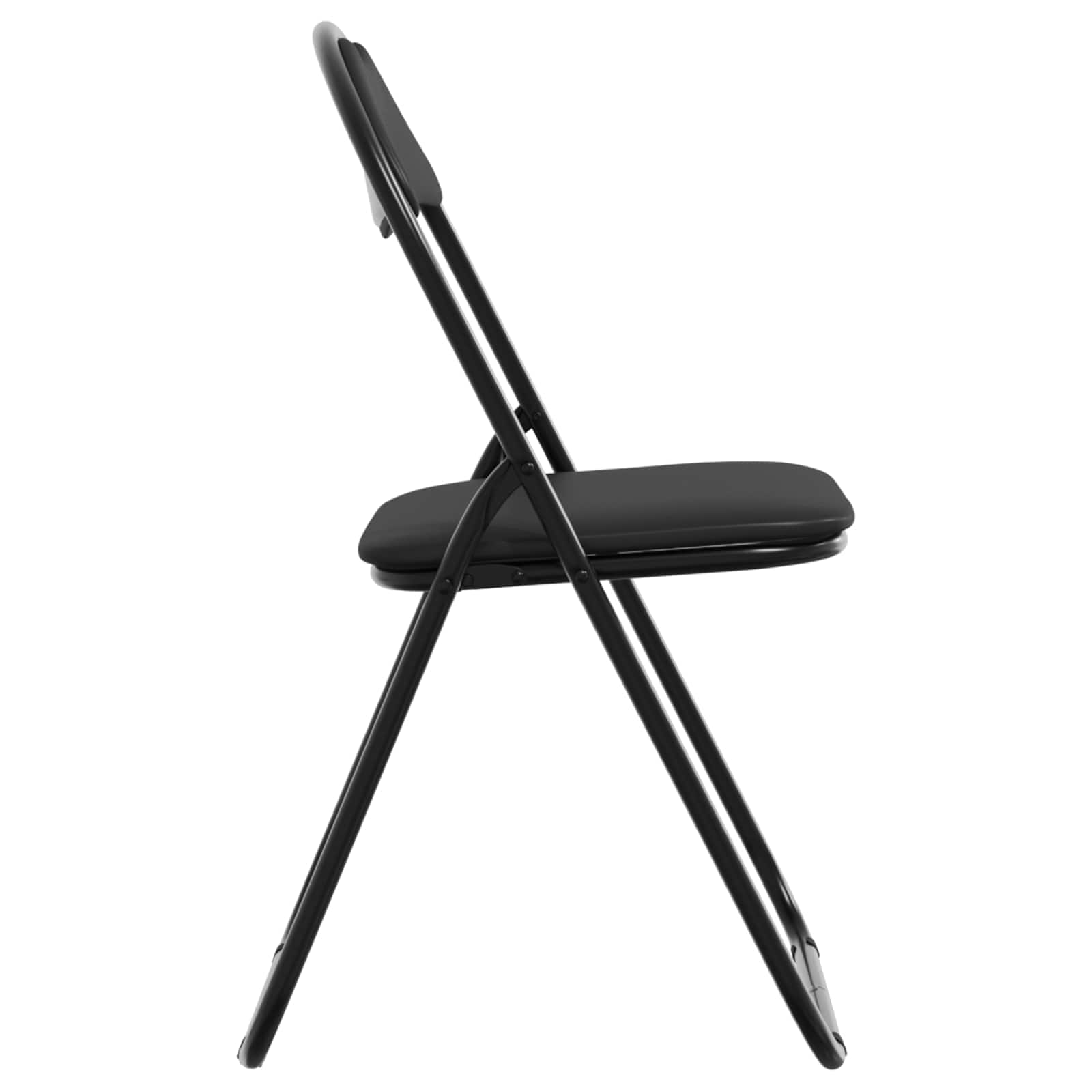 Klappstuhl 2 pcs Schwarz 48 x 43,5 x 81 cm Kunstleder