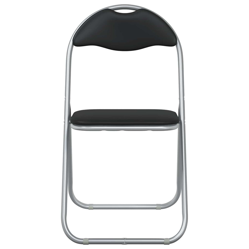 Klappstuhl 8 pcs Schwarz und Grau 48 x 43,5 x 81 cm Kunstleder