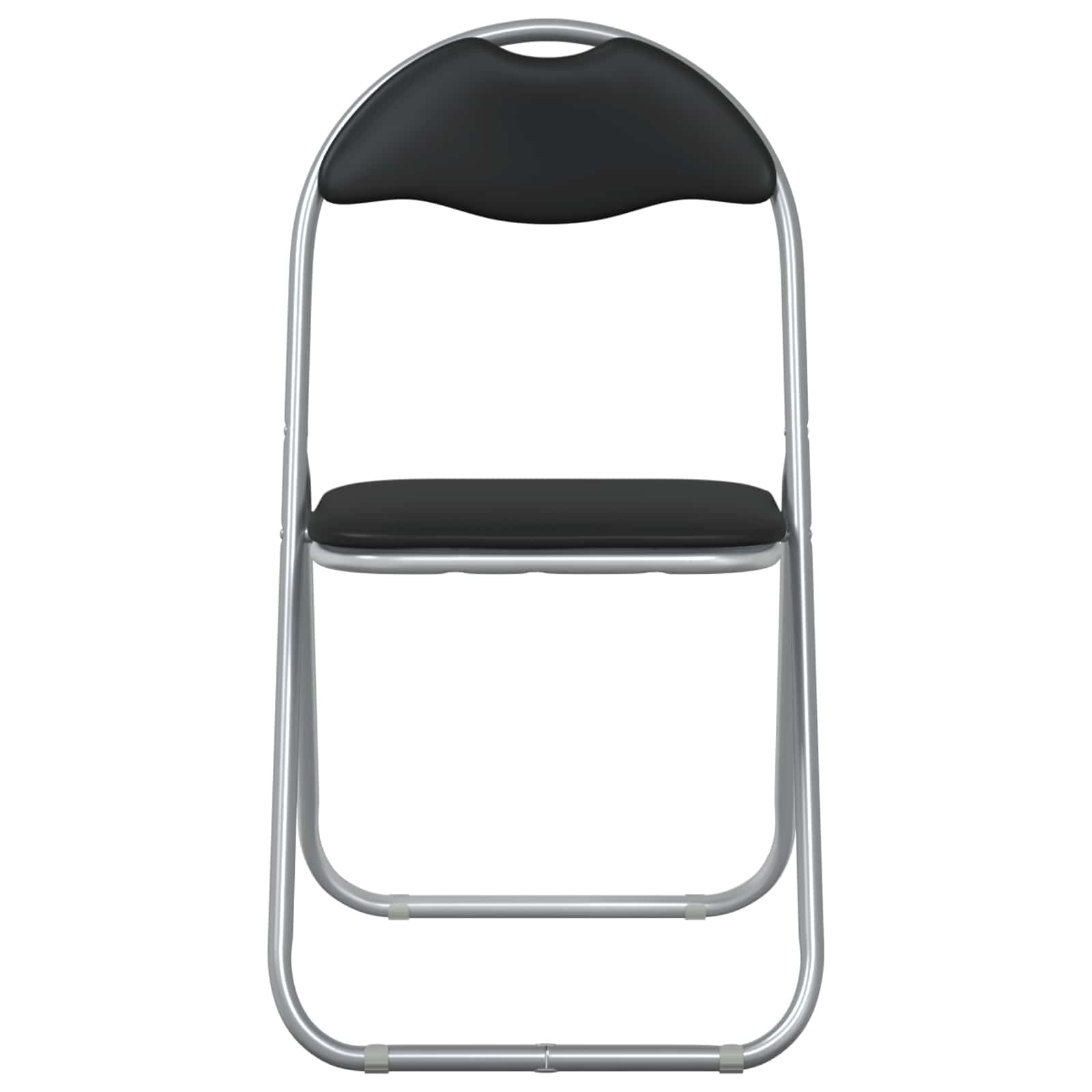 Klappstuhl 8 pcs Schwarz und Grau 48 x 43,5 x 81 cm Kunstleder